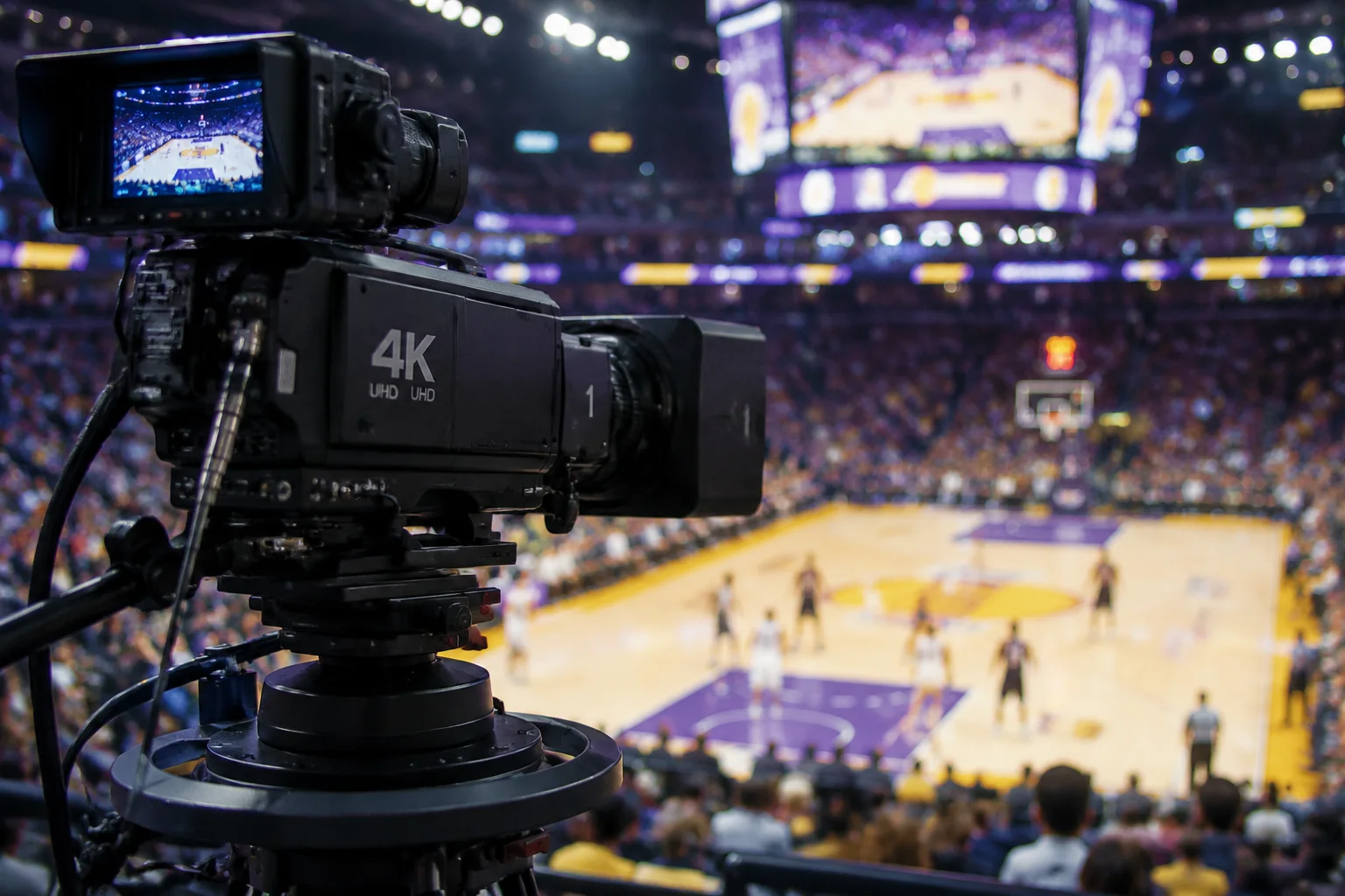 Caméra broadcast professionnelle prête pour la diffusion en direct